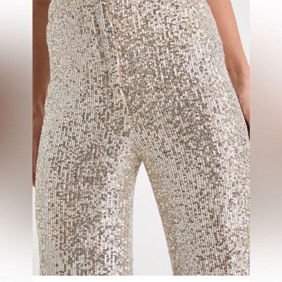 CRYSTAL SKY SEQUIN HIGH RISE PANTS - Picture 9 of 10